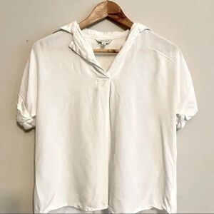 Women’s collared white shirt with button down back size xl